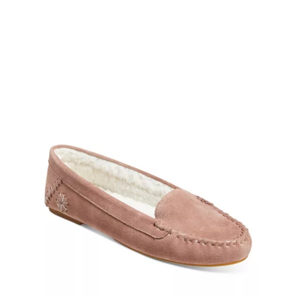 🆕️ Jack Rogers Sherpa Lined Suede Moccasin | Mauve | Size 7.5 | Cozy Chic
